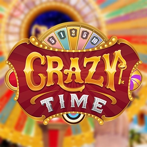 Crazy Time game logo used to identify the table in a live casino lobby